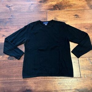 CHARTER CLUB 2 PLY CASHMERE BLACK CREW NECK SWEATER. SIZE MEDIUM